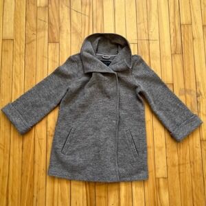 Paul Costelloe Peacoat Womens Grey 100% Wool Coat Jacket Size 6 US small